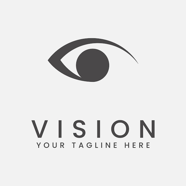 diseño de ilustración de plantilla de logotipo de visión vectorial vintage
