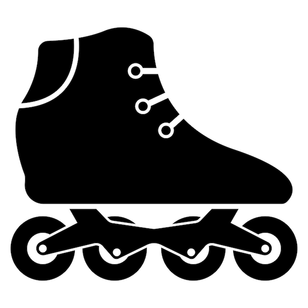 Vector diseño de ilustración de plantilla vectorial de icono de logotipo de patines