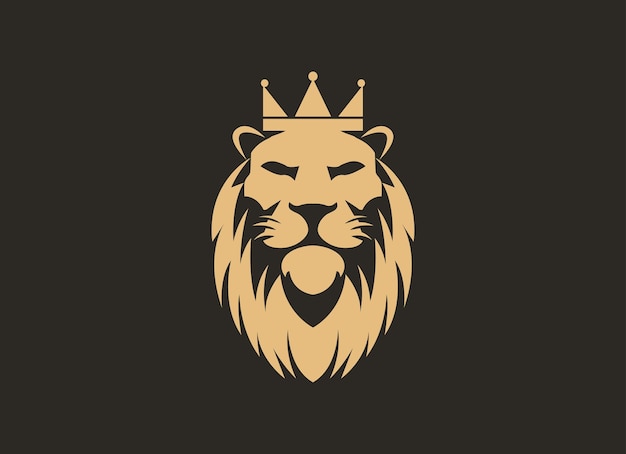 Diseño de ilustración de plantilla vectorial de logotipo de cabeza de león