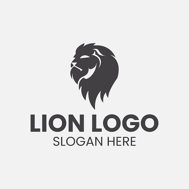 Diseño de ilustración de plantilla vectorial de logotipo de cabeza de león