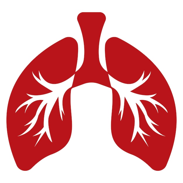 Diseño de ilustración de plantilla vectorial de símbolo de icono de logotipo de pulmones