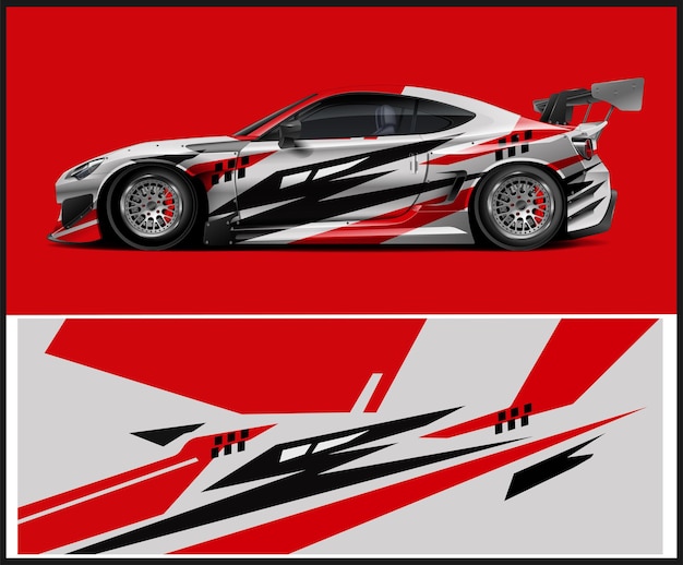 Diseño de la ilustración de Race Car Wrap