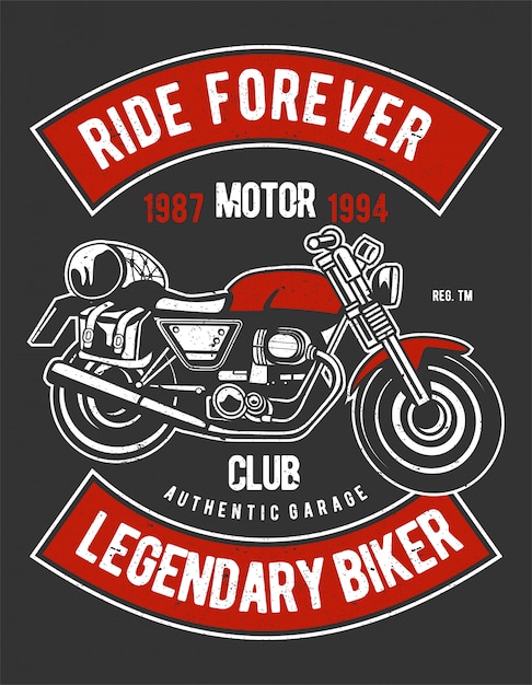 Diseño de ilustración de ride forever