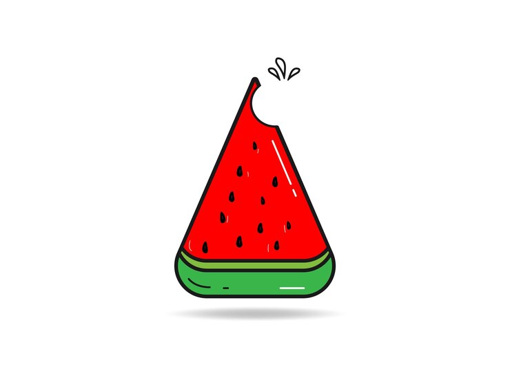 diseño de ilustración de sandía favorita de pueblo asiático