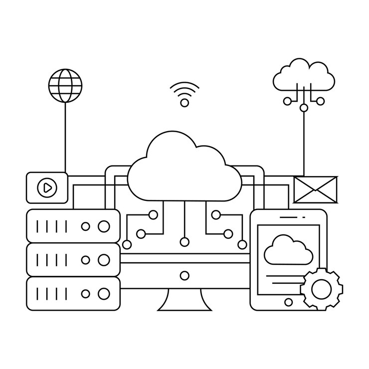 Vector un diseño de ilustración de seguridad de big data.
