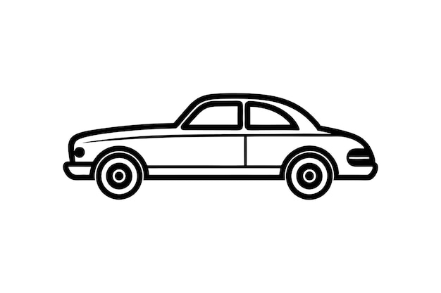 diseño de ilustración de silueta vectorial de automóviles retro
