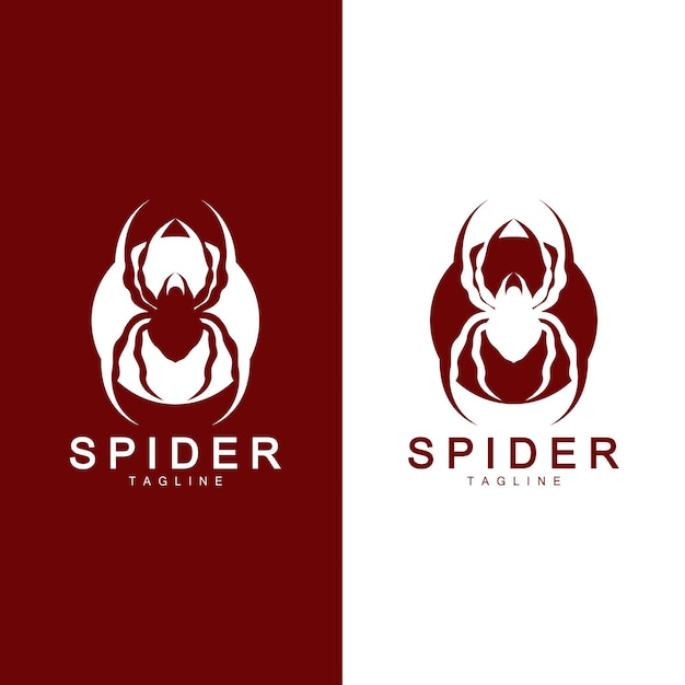 Vector diseño de ilustración de símbolo vectorial del logotipo de araña