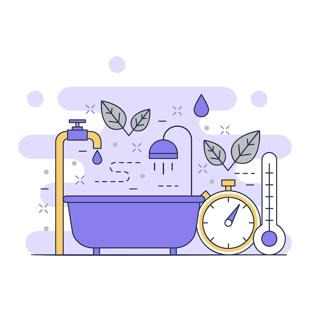 Diseño de ilustración de sitio web de concepto lindo de automatización del hogar 4