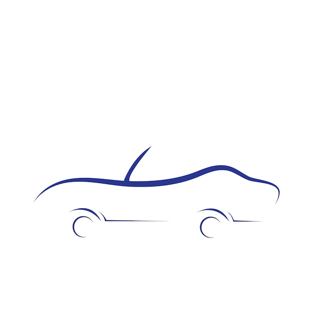 Diseño de ilustración de stock de logotipo de coche