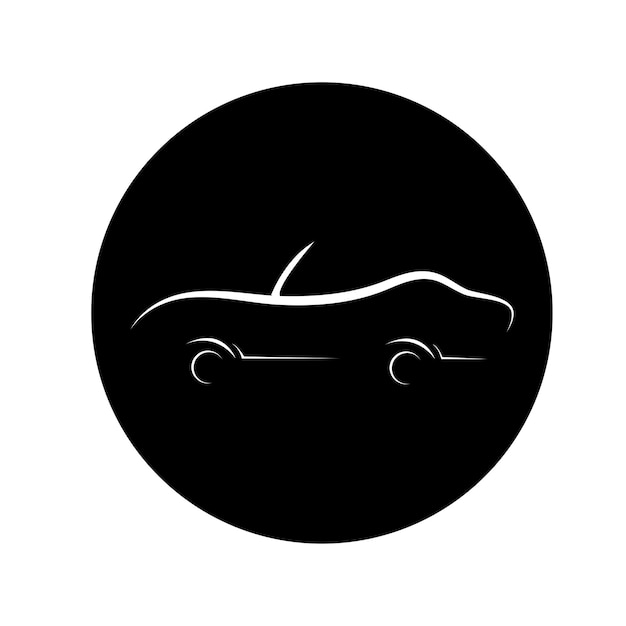 Diseño de ilustración de stock de logotipo de coche