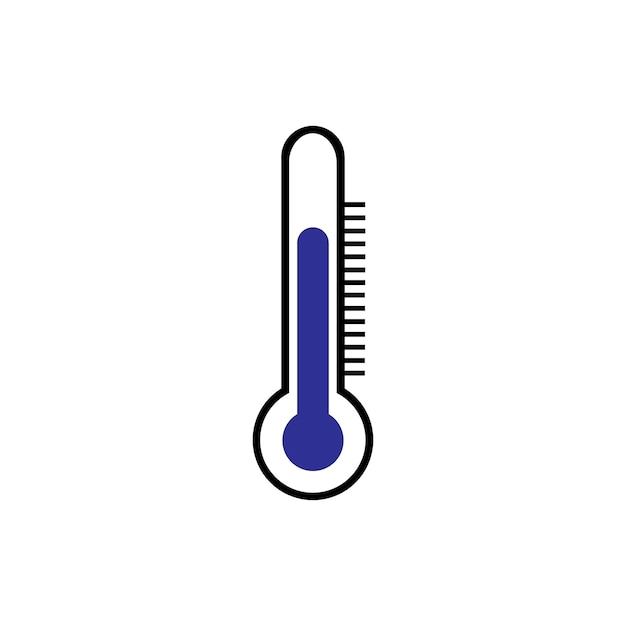 Diseño de ilustración de stock de logotipo de termómetro