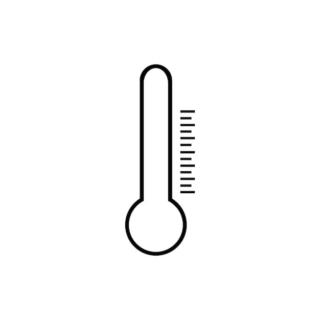 Diseño de ilustración de stock de logotipo de termómetro