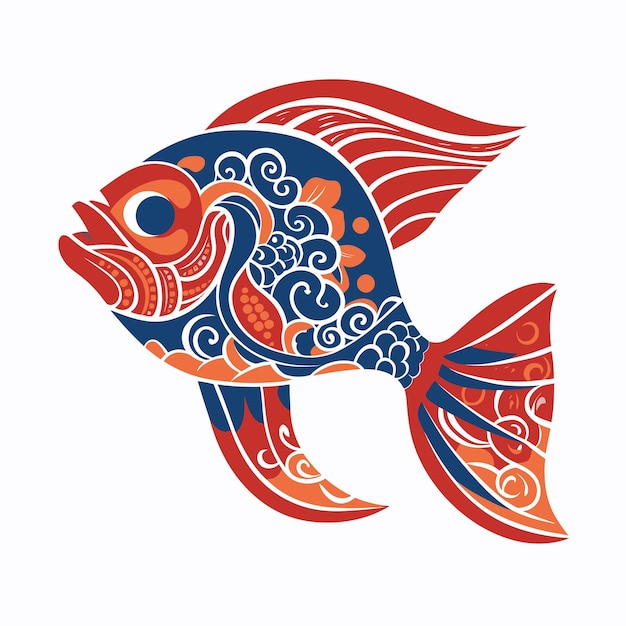 Diseño de ilustración de talla de pescado.