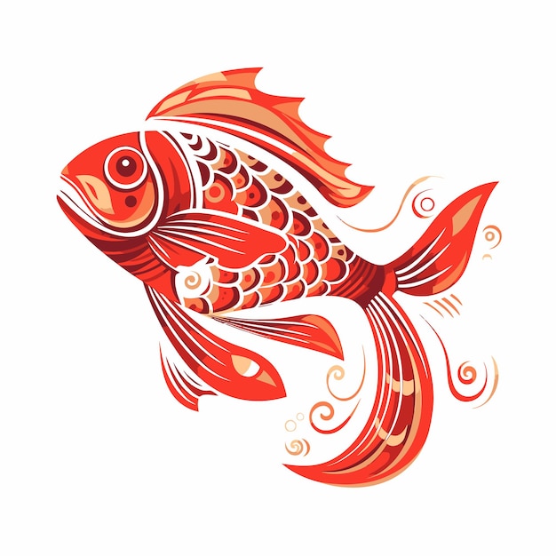 Diseño de ilustración de talla de pescado.