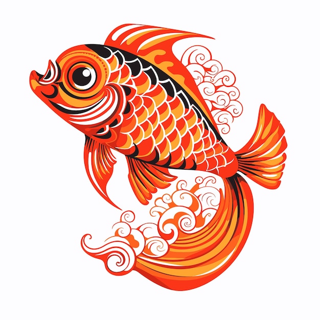 Diseño de ilustración de talla de pescado.