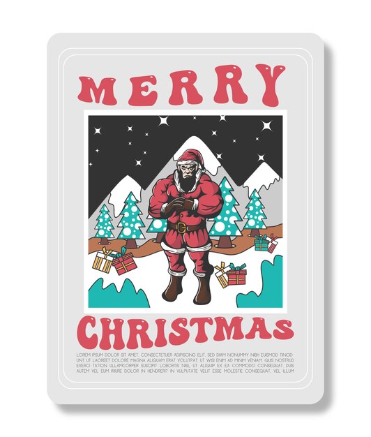 Diseño de ilustración de tarjeta de Navidad