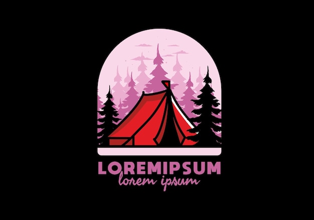 Diseño de ilustración de tienda de campaña grande