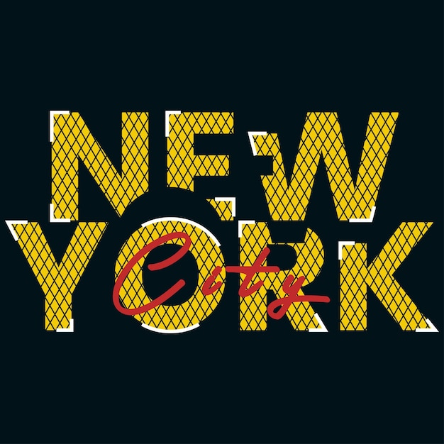 Diseño de ilustración de tipografía de ciudad de nueva york de vector