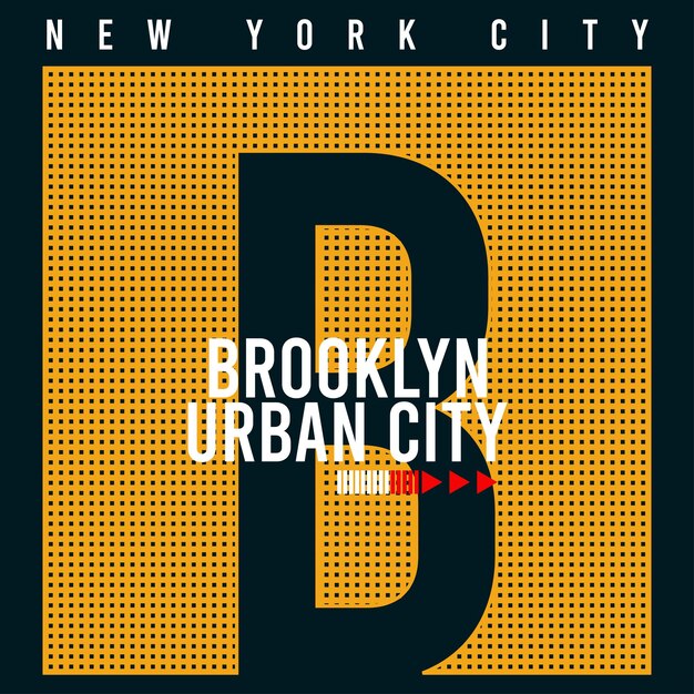 Diseño de ilustración de tipografía de vector brooklyn