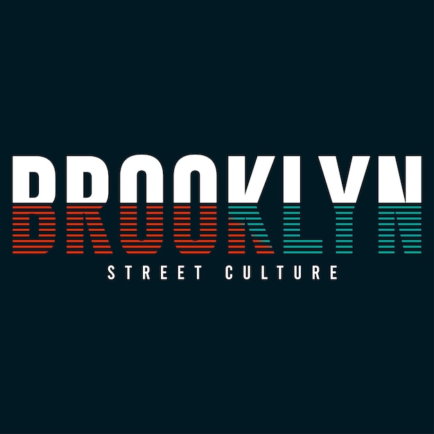 diseño de ilustración de tipografía de vector brooklyn