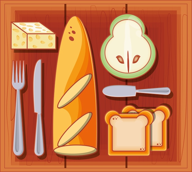 Vector diseño de ilustración de vector de alimentos de dieta saludable set de productos