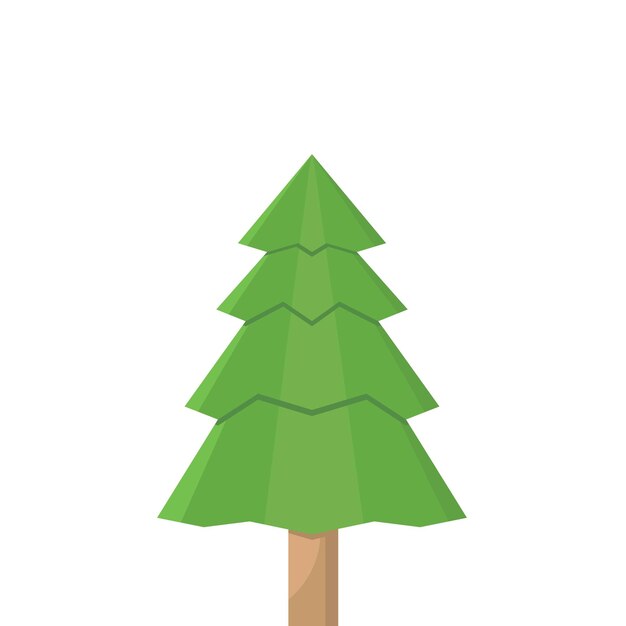 Diseño de ilustración de vector de árbol de pinos