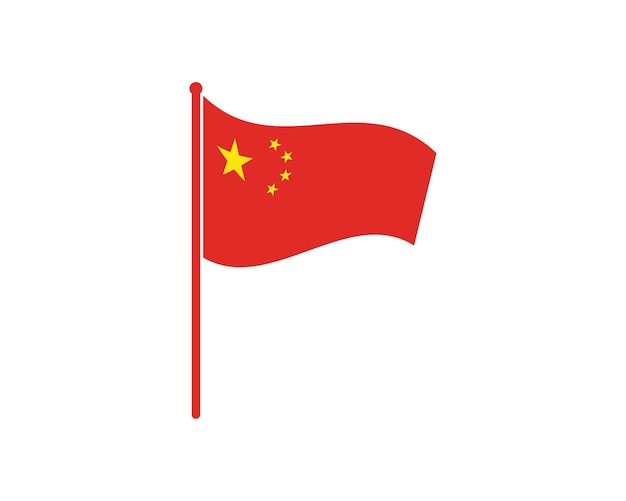 Diseño de ilustración de vector de bandera china