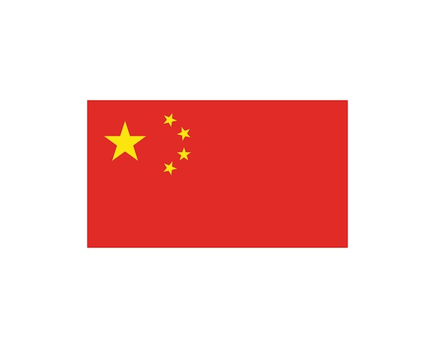 Diseño de ilustración de vector de bandera china