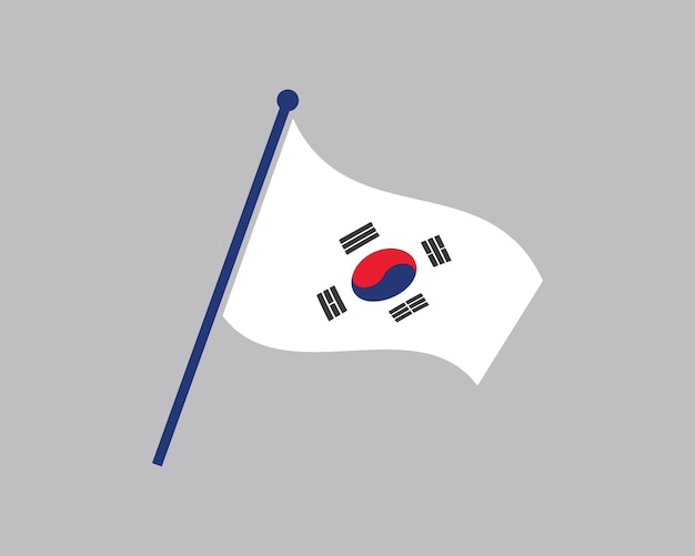 Vector diseño de ilustración de vector de bandera coreana