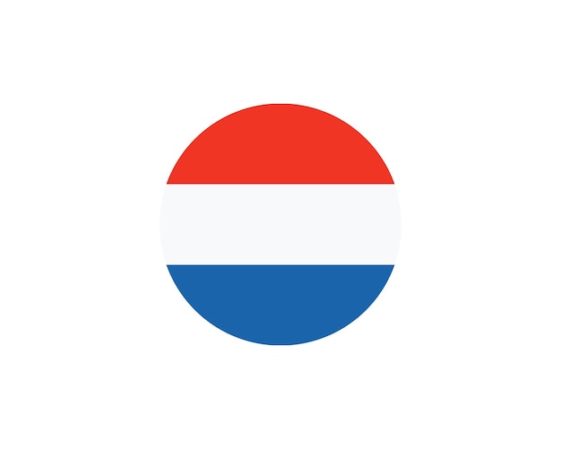Diseño de ilustración de vector de bandera de Holanda