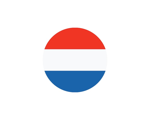 Diseño de ilustración de vector de bandera de Holanda