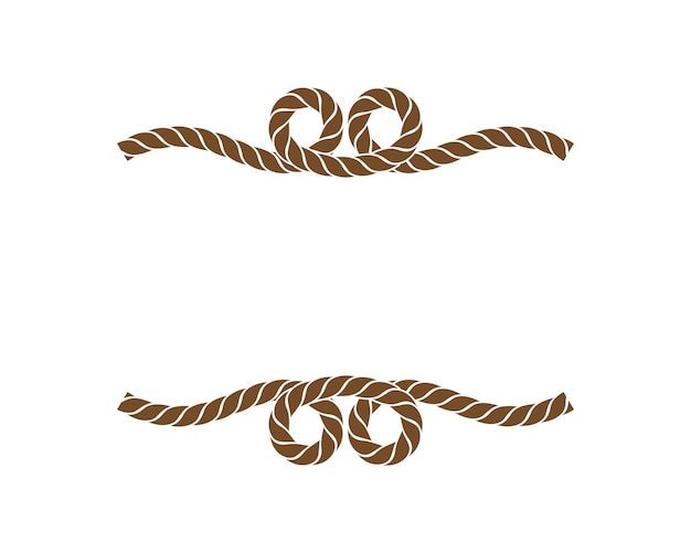 Diseño de ilustración de vector de borde de cuerda
