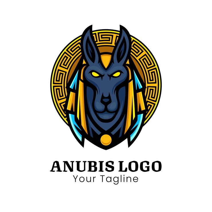Vector diseño de ilustración de vector de cabeza de anubis