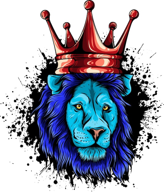 Diseño de ilustración de vector de cabeza de león