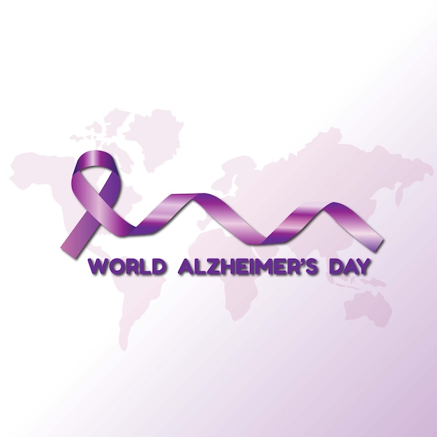 diseño de ilustración de vector de día internacional de alzheimer