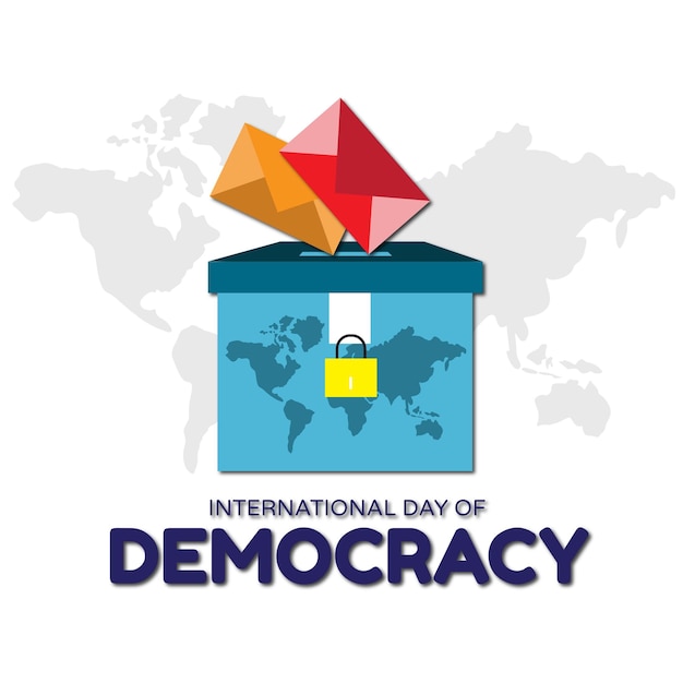 diseño de ilustración de vector de día internacional de la democracia