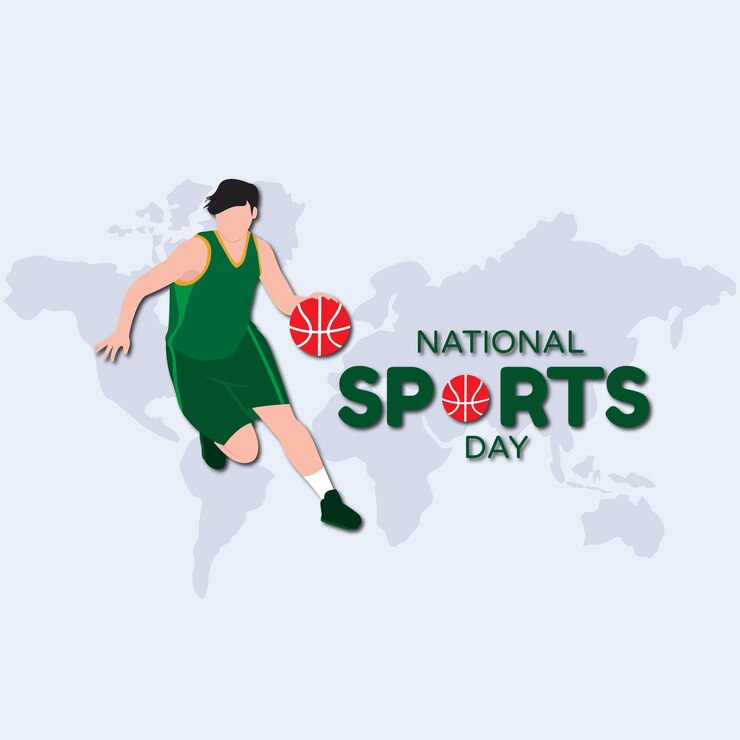 diseño de ilustración de vector de día nacional de deportes