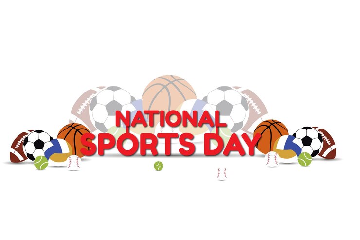 diseño de ilustración de vector de día nacional de deportes