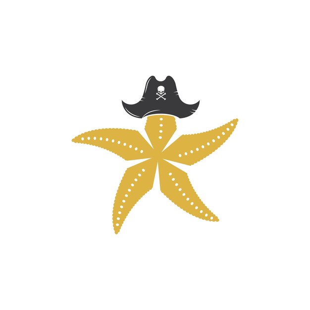 Diseño de ilustración de vector de estrella de mar