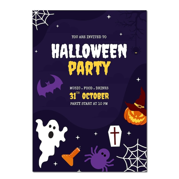 Diseño de ilustración de vector de fiesta de halloween