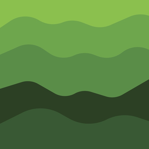 Diseño de ilustración de vector de fondo de onda de línea verde
