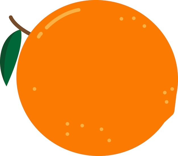 Vector diseño de ilustración de vector de fruta de naranja fresca y dulce