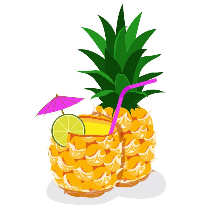 Vector diseño de ilustración de vector de fruta de piña