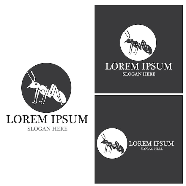 Diseño de ilustración de vector de hormiga