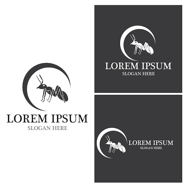 Diseño de ilustración de vector de hormiga