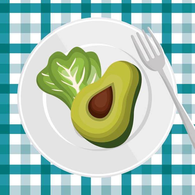 diseño de ilustración de vector de icono de alimentos saludables de nutrición