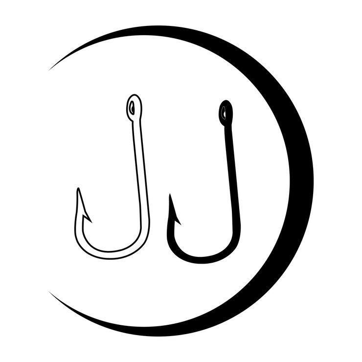 Vector diseño de ilustración de vector de icono de anzuelo de pesca