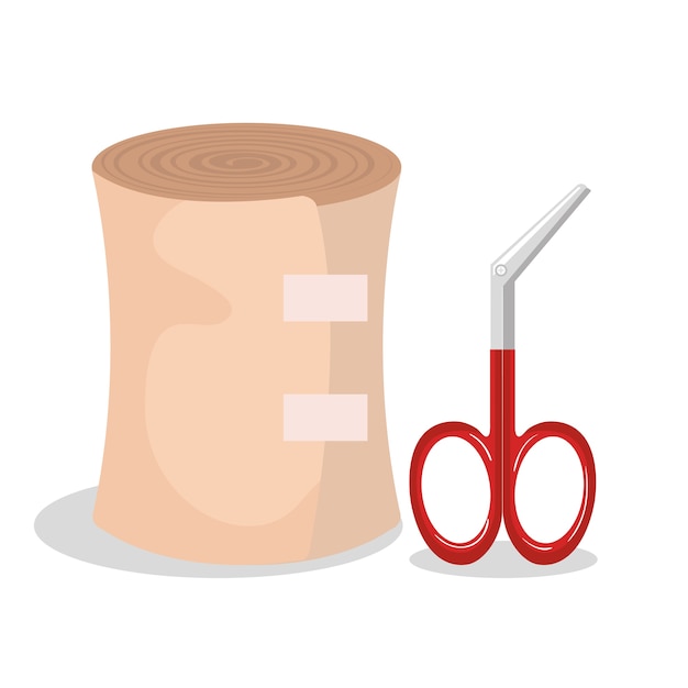 diseño de ilustración de vector de icono de banda de primeros auxilios