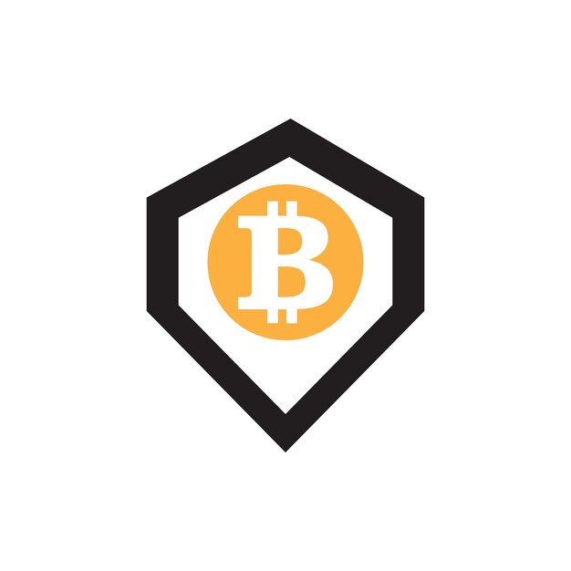 Diseño de ilustración de vector de icono de Bitcoin