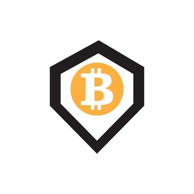 Diseño de ilustración de vector de icono de bitcoin